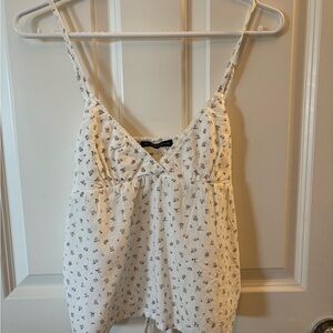 Brandy Melville Cream Floral Tank- SOLD